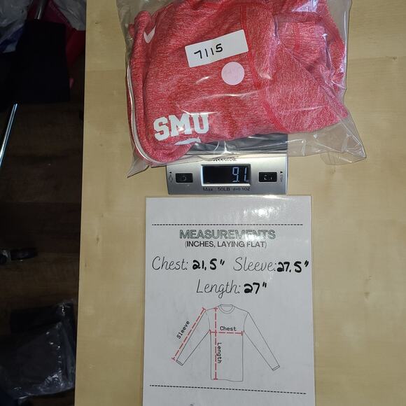 Southern Methodist SMU Mustangs Nike Women 1/2 Zip Pullover Red XL Nike Dri- Fit - Picture 12 of 12